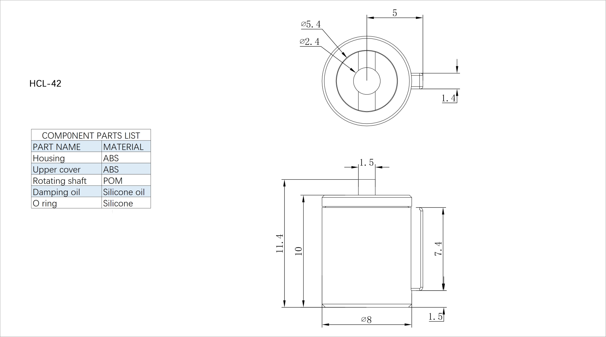 Axial Dampers HCL-42